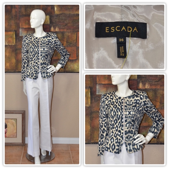 Escada Fantasy 3D Animal Print Pant Suit